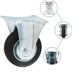 Manutention De Matériaux-vidaXL Roulettes 4 pcs 100 mm