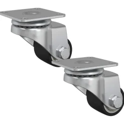 Accessoires De Quincaillerie-vidaXL Roulettes 2 pcs Argenté 44,1 x 44,1 x 1,95 mm Nylon