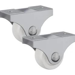 Accessoires De Quincaillerie-vidaXL Roulettes 2 pcs Blanc 42 x 11,5 x 29 mm Fer