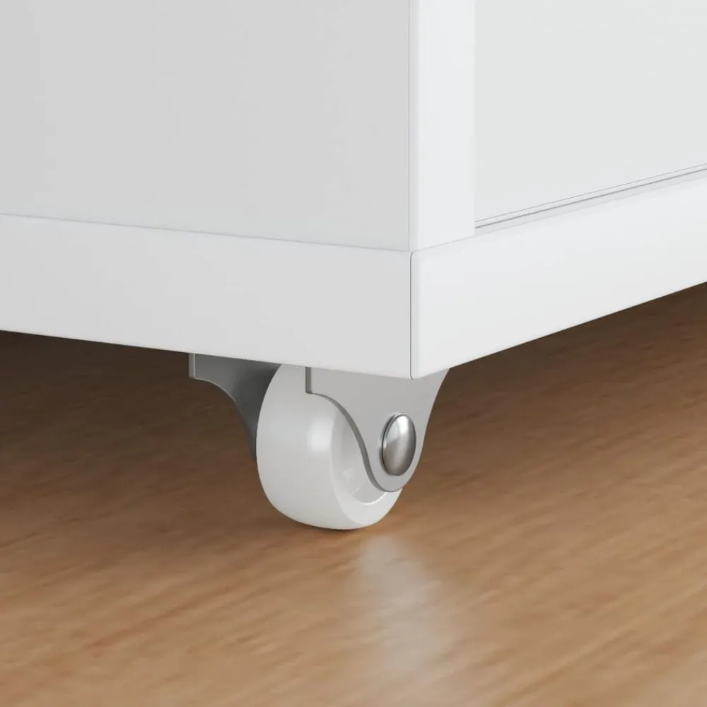 Accessoires De Quincaillerie-vidaXL Roulettes 2 pcs Blanc 42 x 11,5 x 29 mm Fer