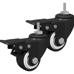 vidaXL Roulettes 2 pcs Noir M6 x 37 mm Fer et nylon