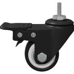 vidaXL Roulettes 2 pcs Noir M6 x 37 mm Fer et nylon