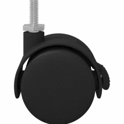 Accessoires De Quincaillerie-vidaXL Roulettes 2 pcs Noir et argent 40,1 x 40,1 x 37,8 mm Fer et PP