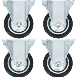 Manutention De Matériaux-vidaXL Roulettes fixes 4 pcs 75 mm