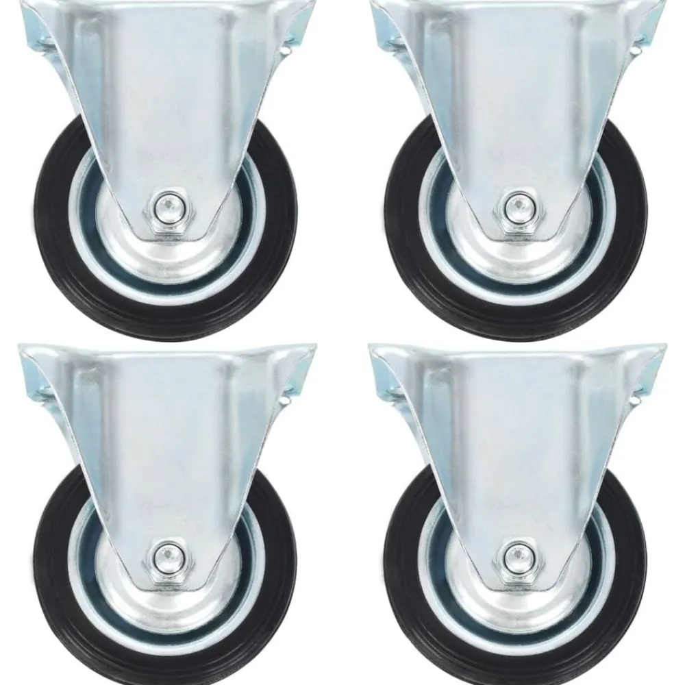 Manutention De Matériaux-vidaXL Roulettes fixes 4 pcs 75 mm
