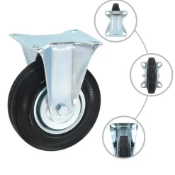 vidaXL Roulettes fixes 4 pcs 125 mm