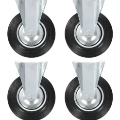 vidaXL Roulettes fixes 4 pcs 200 mm