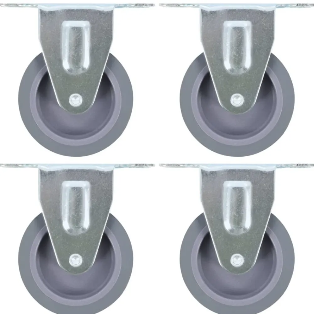 vidaXL Roulettes fixes 4 pcs 75 mm