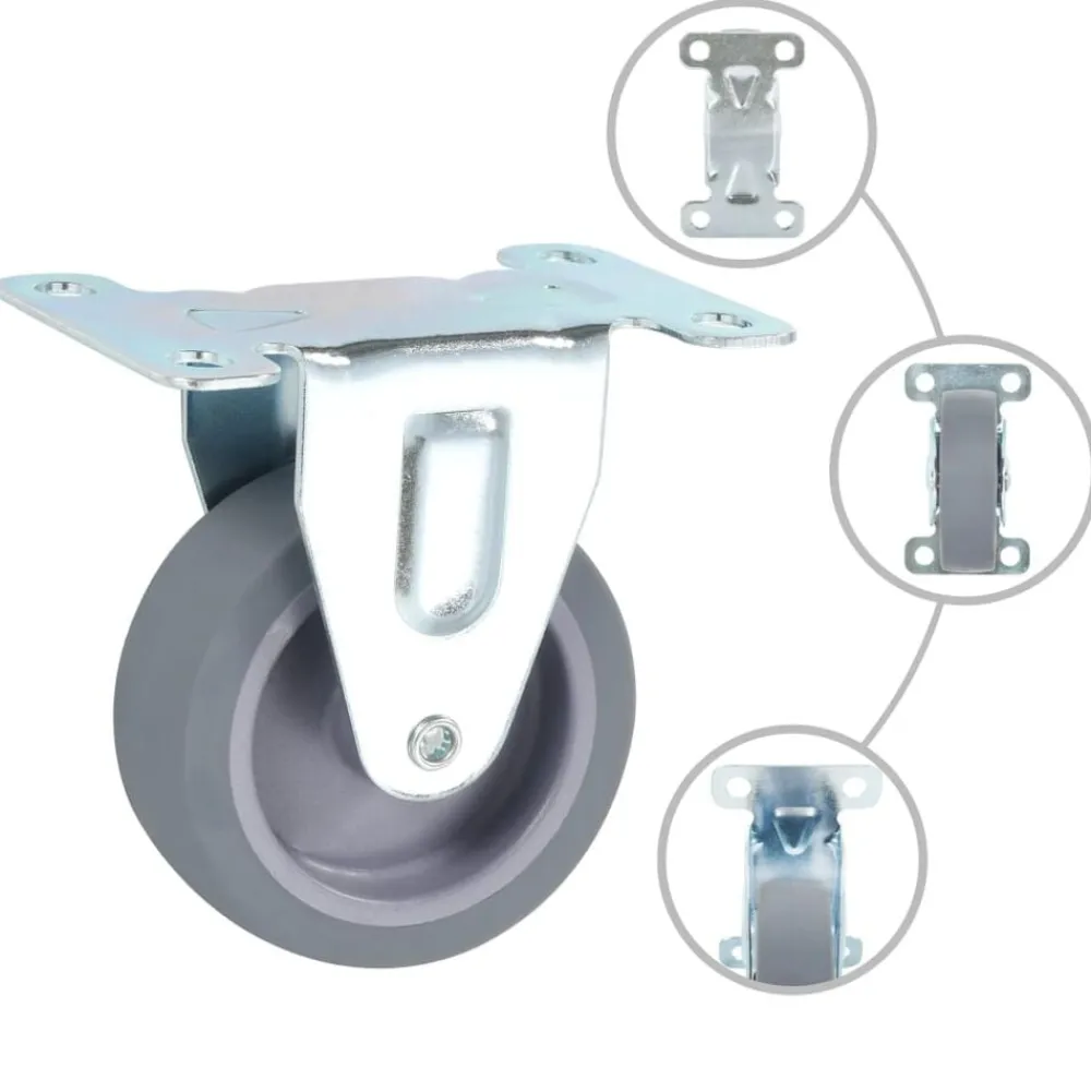 vidaXL Roulettes fixes 4 pcs 75 mm