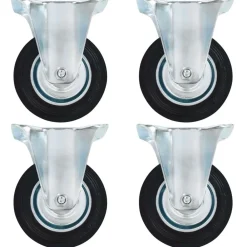 vidaXL Roulettes fixes 4 pcs 100 mm