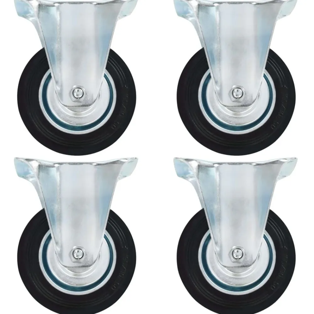 vidaXL Roulettes fixes 4 pcs 100 mm