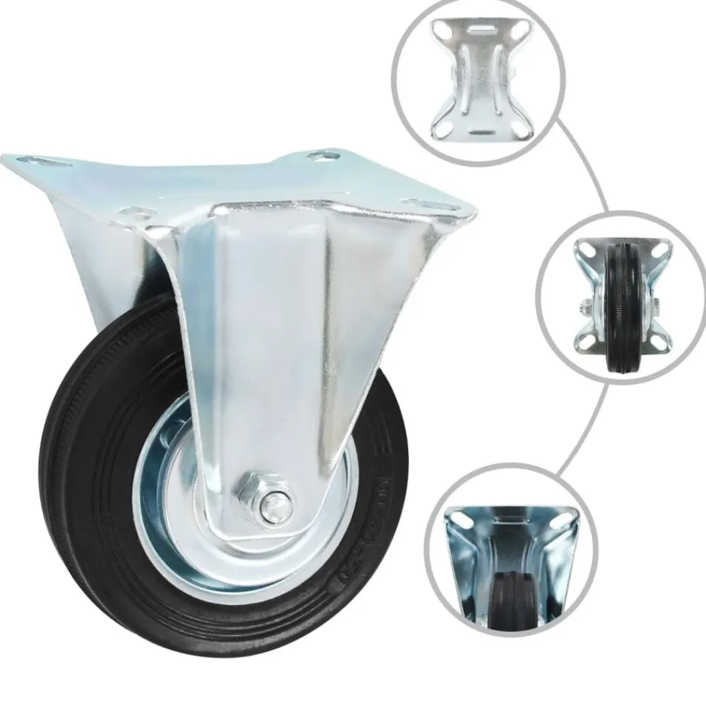 vidaXL Roulettes fixes 4 pcs 100 mm