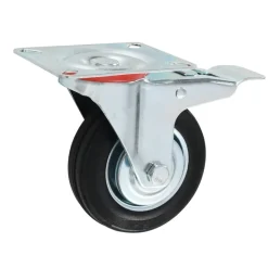 Manutention De Matériaux-vidaXL Roulettes pivotantes avec double frein 4 pcs 100 mm