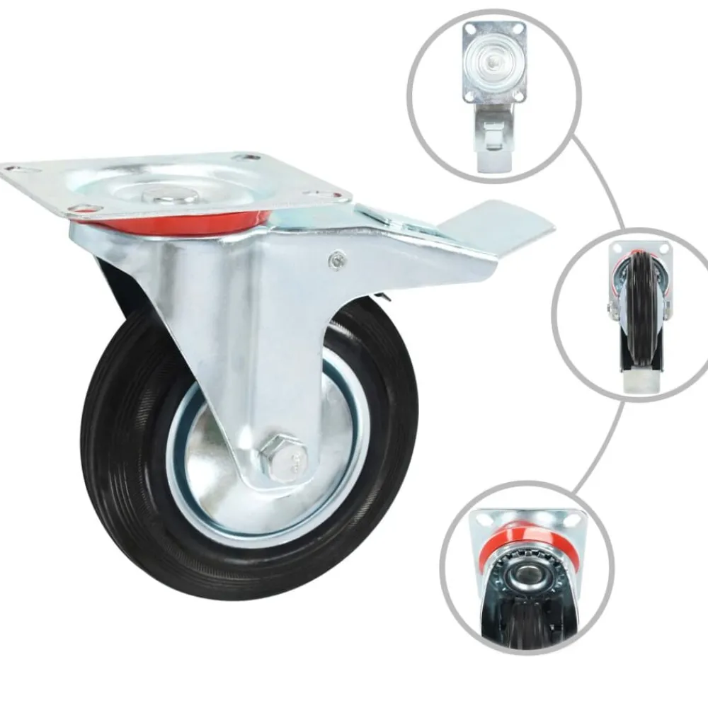 Manutention De Matériaux-vidaXL Roulettes pivotantes 4 pcs 160 mm