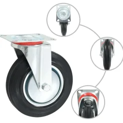 vidaXL Roulettes pivotantes 4 pcs 200 mm
