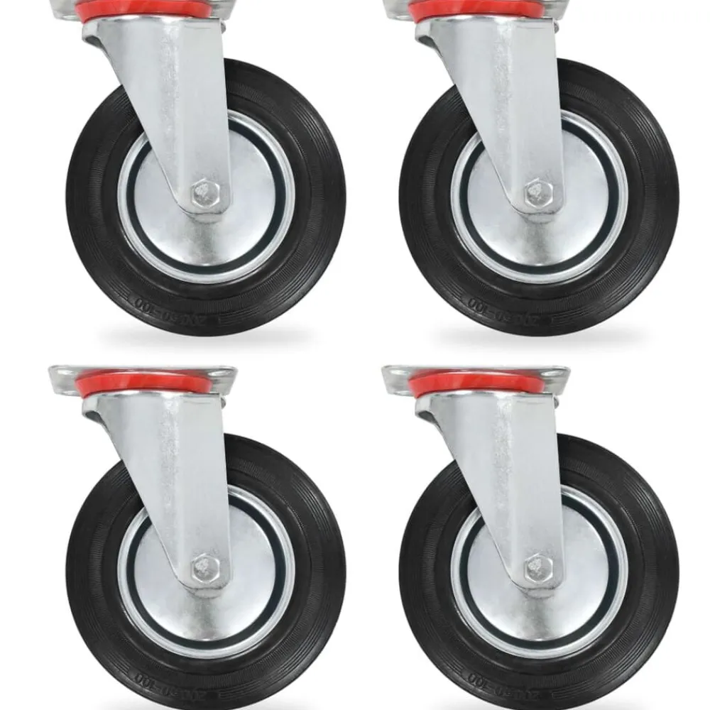 vidaXL Roulettes pivotantes 4 pcs 200 mm