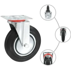 vidaXL Roulettes pivotantes 4 pcs 200 mm