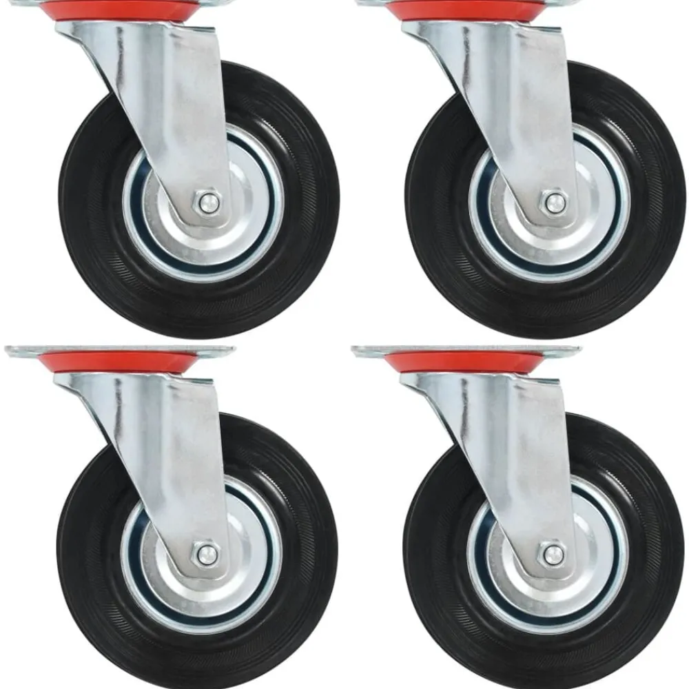 Manutention De Matériaux-vidaXL Roulettes pivotantes 4 pcs 125 mm