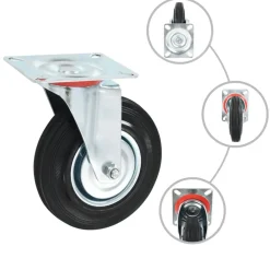 Manutention De Matériaux-vidaXL Roulettes pivotantes 4 pcs 125 mm