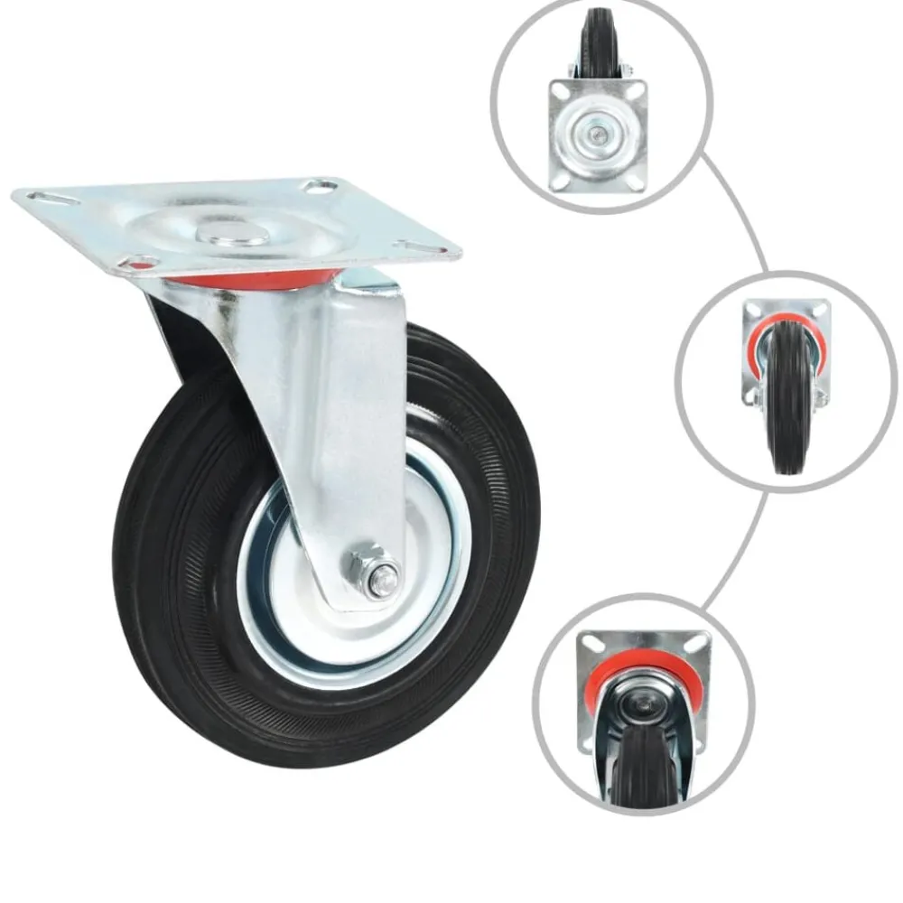 Manutention De Matériaux-vidaXL Roulettes pivotantes 4 pcs 125 mm