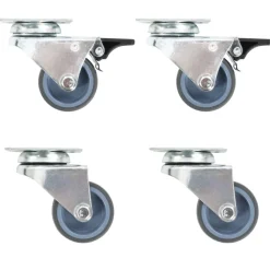 vidaXL Roulettes pivotantes doubles 4 pcs 50 mm