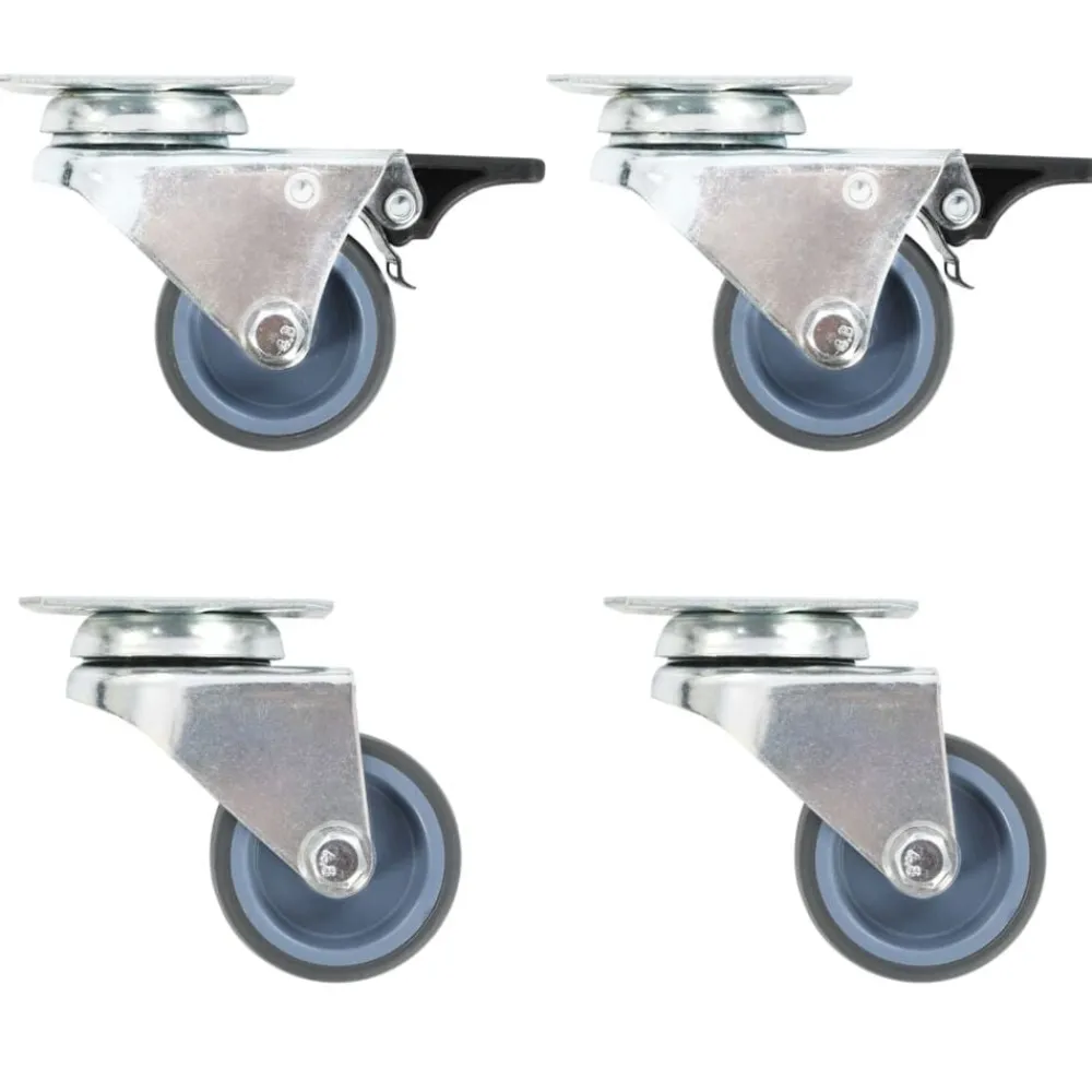 vidaXL Roulettes pivotantes doubles 4 pcs 50 mm