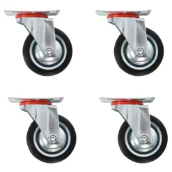 Manutention De Matériaux-vidaXL Roulettes pivotantes 4 pcs 75 mm