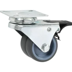 vidaXL Roulettes pivotantes doubles à double frein 4 pcs 50 mm