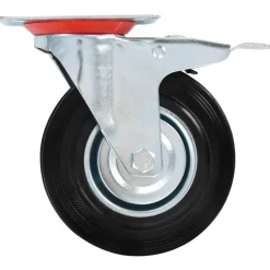 vidaXL Roulettes pivotantes avec double frein 4 pcs 125 mm