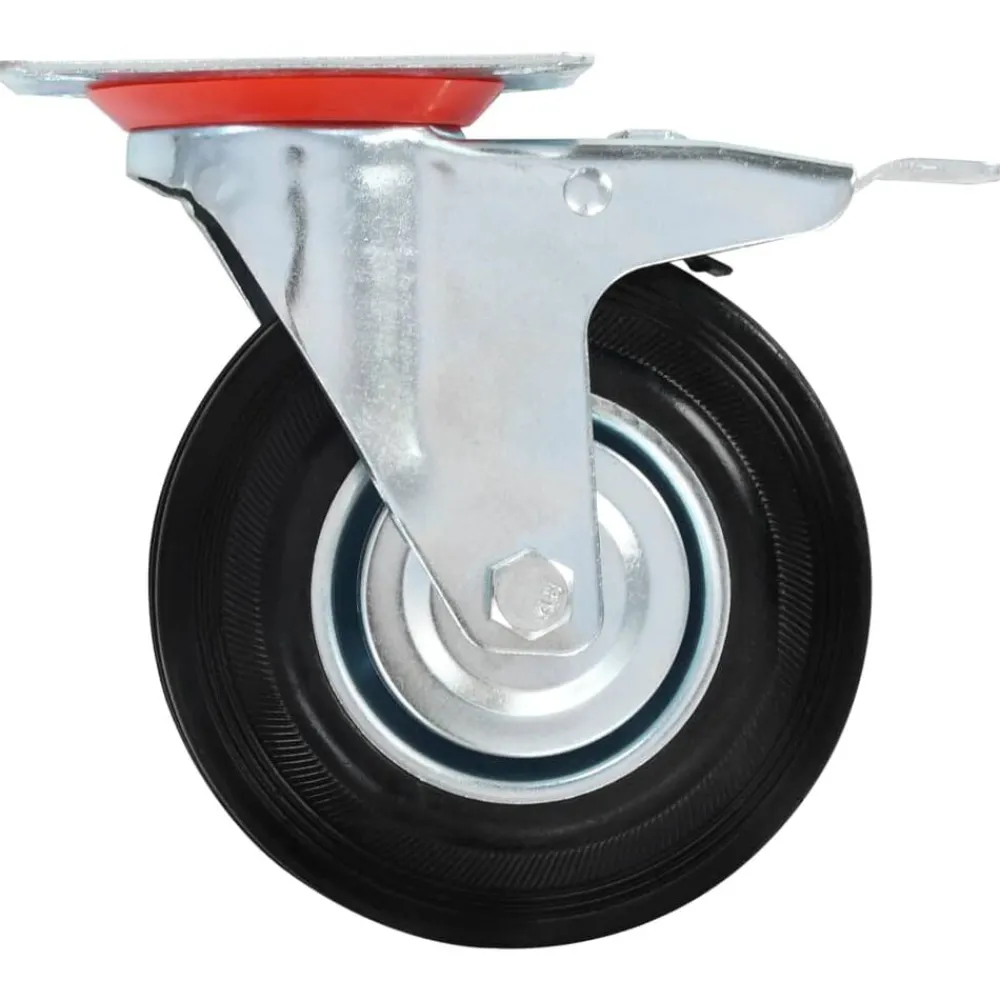 vidaXL Roulettes pivotantes avec double frein 4 pcs 125 mm
