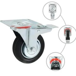 vidaXL Roulettes pivotantes 4 pcs 100 mm