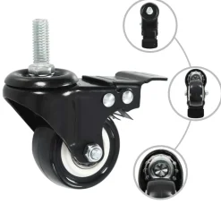 Manutention De Matériaux-vidaXL Roulettes pivotantes avec freins 4 pcs 50 mm