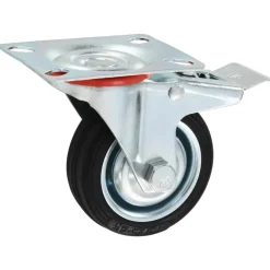Manutention De Matériaux-vidaXL Roulettes pivotantes avec double frein 4 pcs 75 mm
