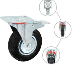vidaXL Roulettes pivotantes 4 pcs 125 mm