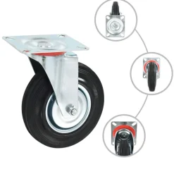 vidaXL Roulettes pivotantes 4 pcs 125 mm