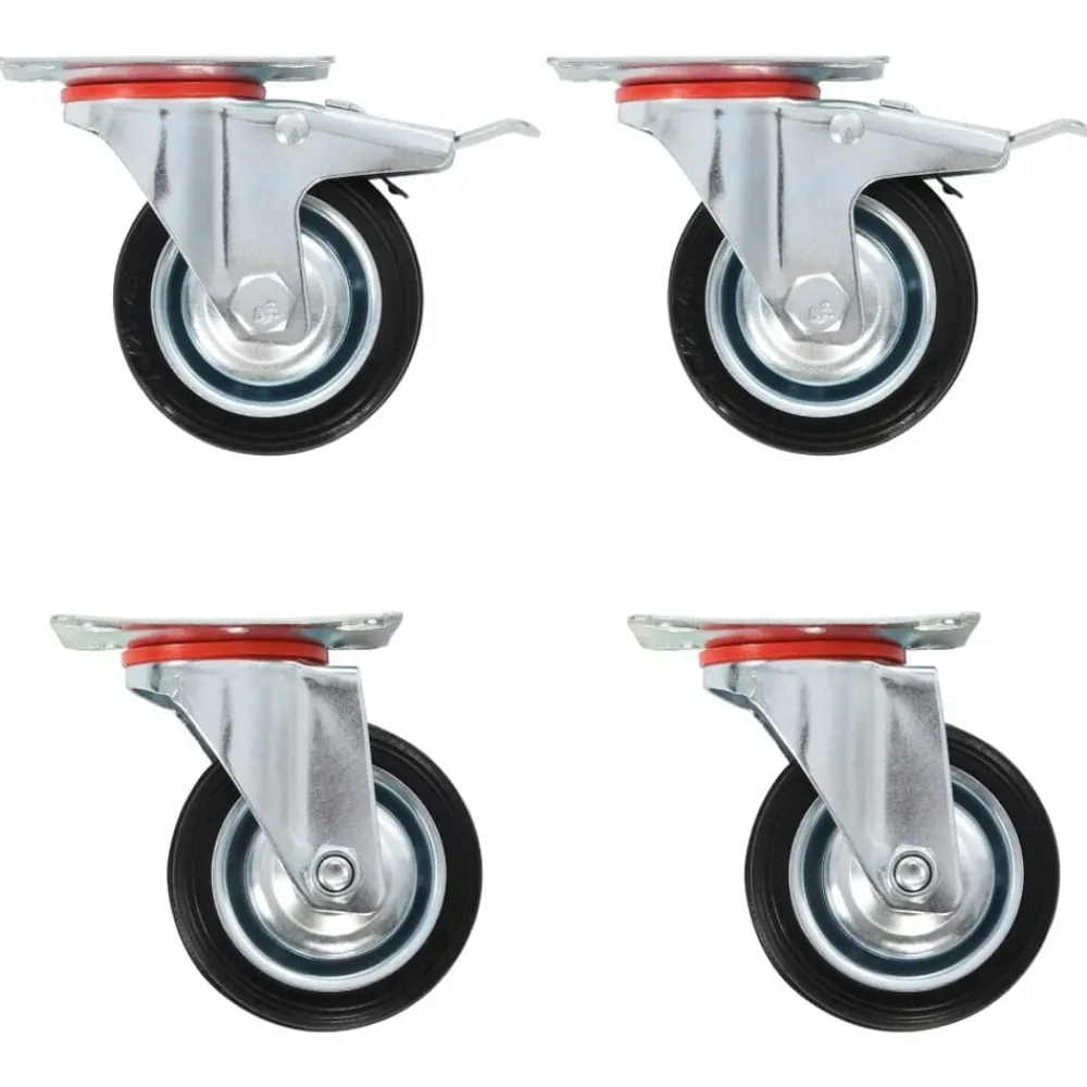 vidaXL Roulettes pivotantes 4 pcs 75 mm
