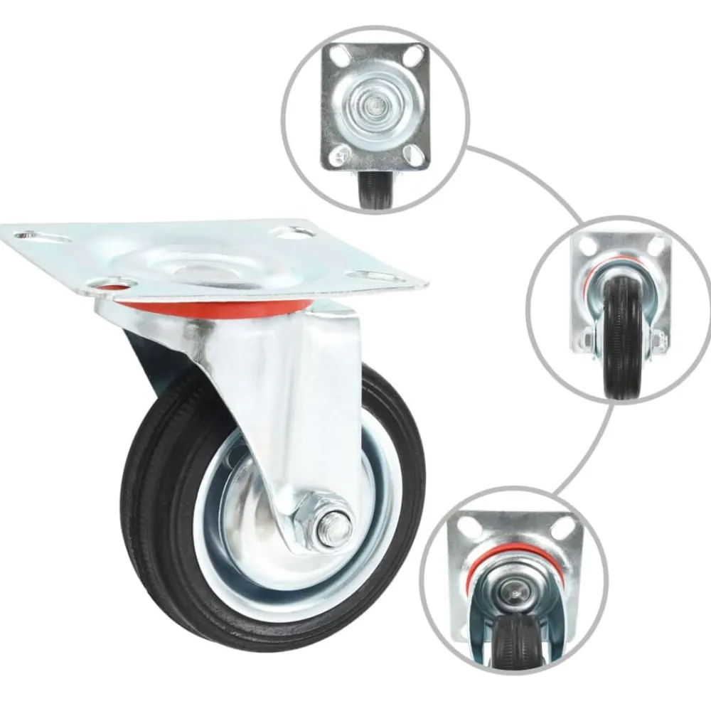 vidaXL Roulettes pivotantes 4 pcs 75 mm