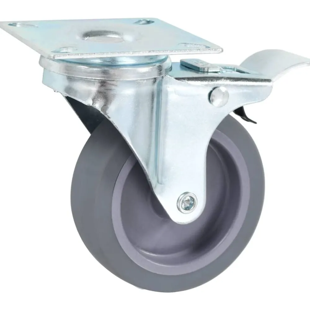 vidaXL Roulettes pivotantes avec double frein 4 pcs 75 mm