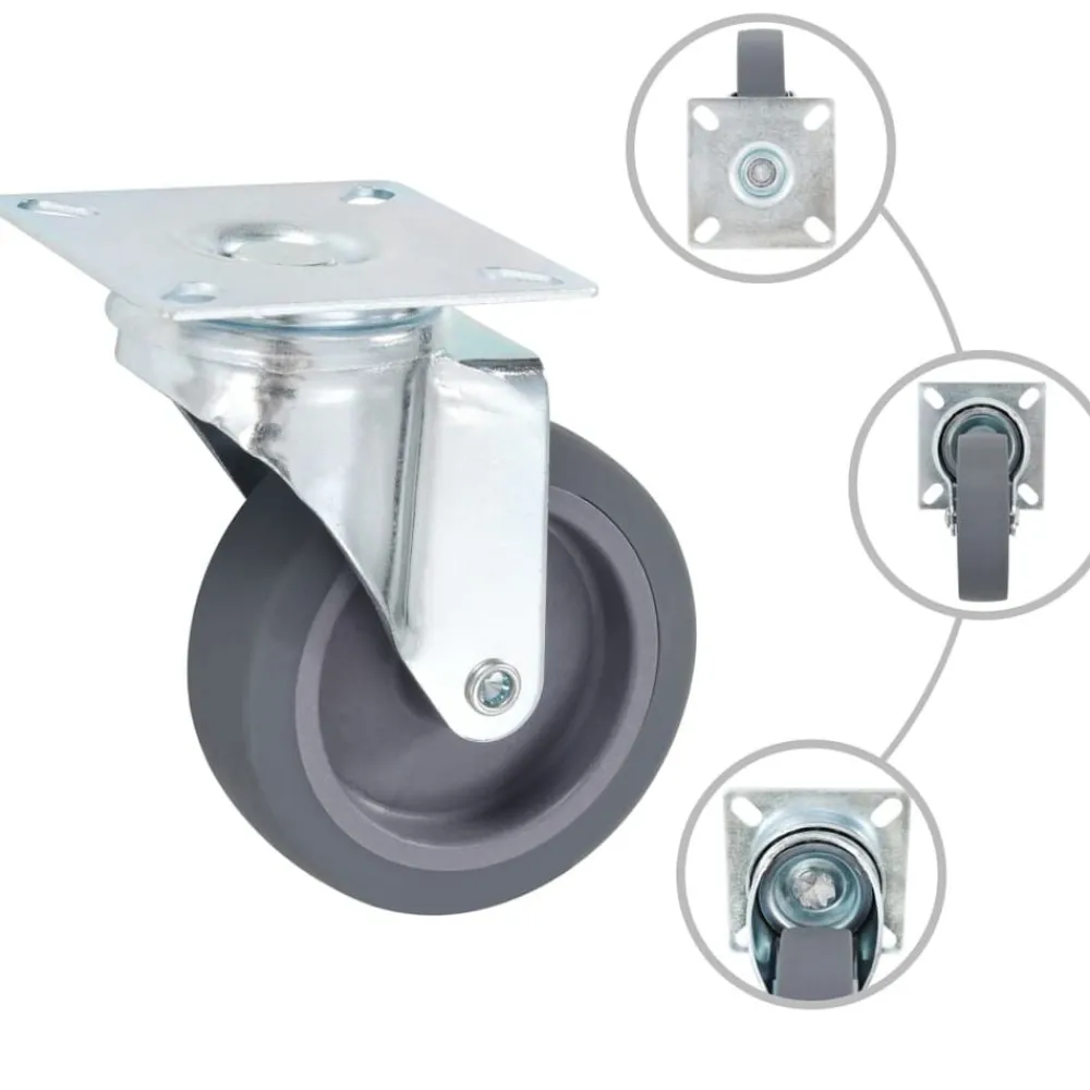 vidaXL Roulettes pivotantes 4 pcs 75 mm
