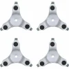 vidaXL Roulettes pour meubles 4 pièces 16 x 14,5 x 5,5 cm Acier 180 kg