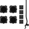 vidaXL Roulettes pour meubles 4 pièces avec élévateur Noir 13,5 x 13,5 x 4,2 cm 300 kg