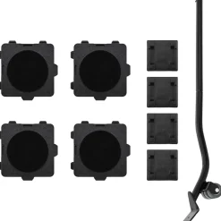 vidaXL Roulettes pour meubles 4 pièces avec élévateur Noir 13,5 x 13,5 x 4,2 cm 300 kg