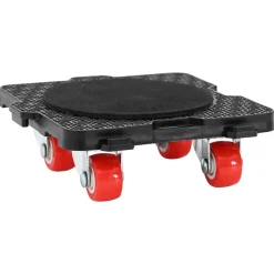 vidaXL Roulettes pour meubles 4 pièces avec élévateur Noir 13,5 x 13,5 x 4,2 cm 300 kg