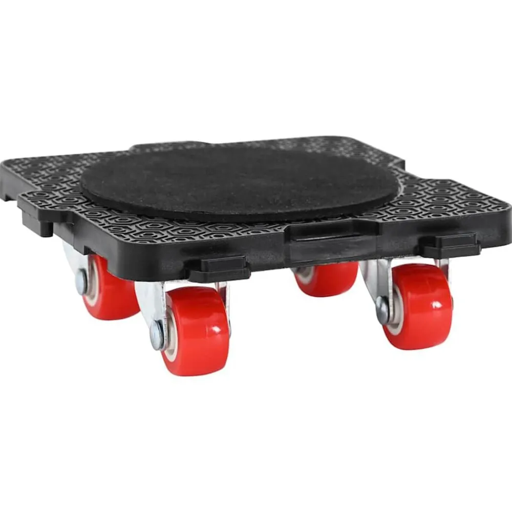 vidaXL Roulettes pour meubles 4 pièces avec élévateur Noir 13,5 x 13,5 x 4,2 cm 300 kg
