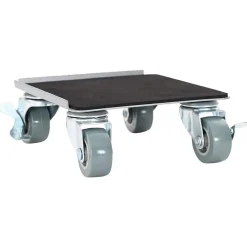 vidaXL Roulettes pour meubles 4 pièces avec élévateur 13,5 x 13,5 x 6 cm Acier 1300 kg