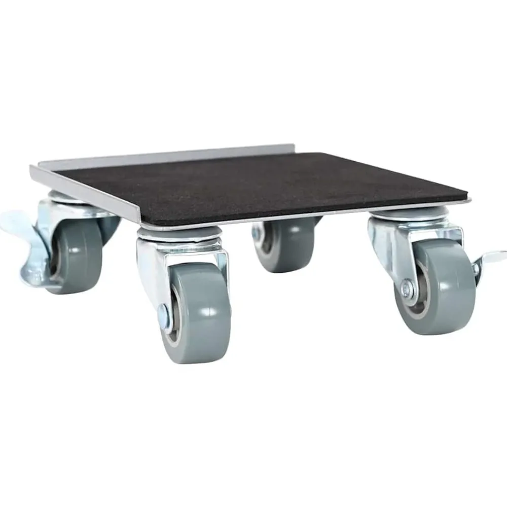 vidaXL Roulettes pour meubles 4 pièces avec élévateur 13,5 x 13,5 x 6 cm Acier 1300 kg