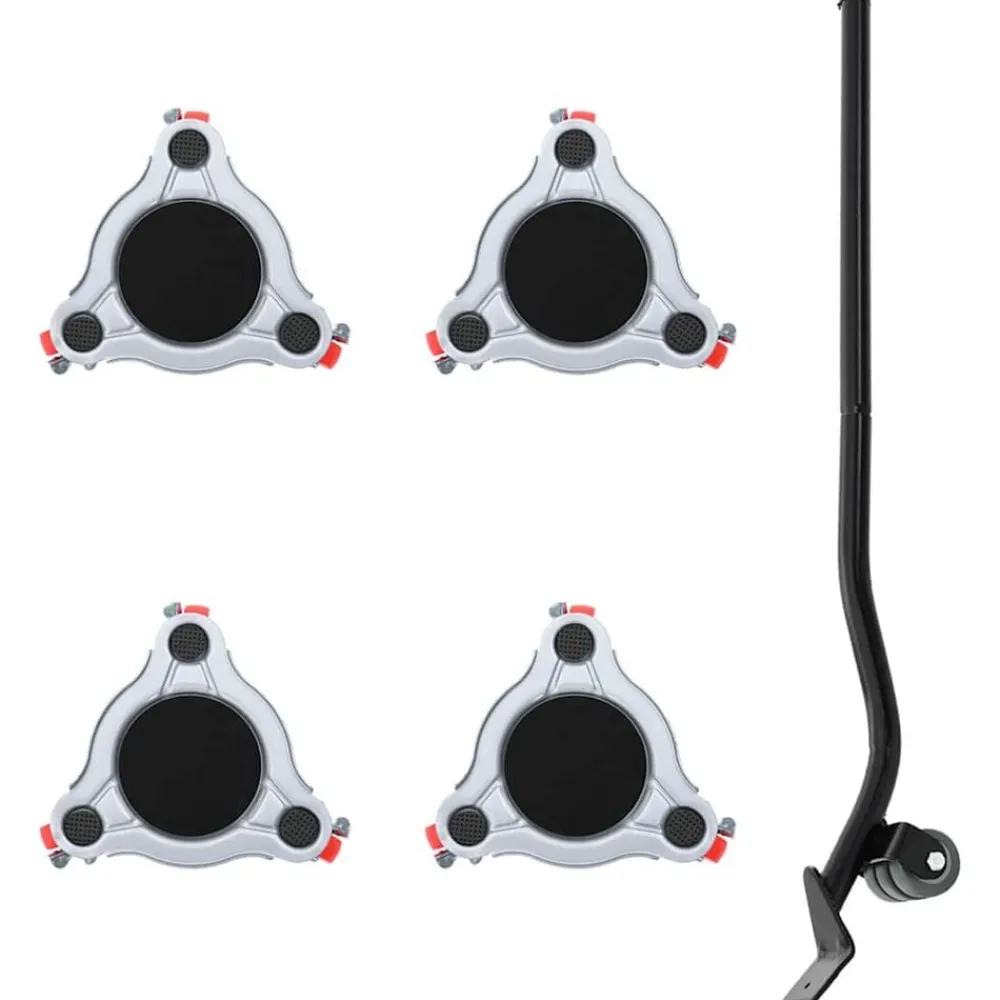 vidaXL Roulettes pour meubles 4 pièces avec élévateur 14,5 x 13,5 x 4 cm Acier 400 kg