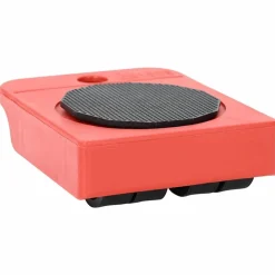 vidaXL Roulettes pour meubles 8 pièces avec élévateurs Rouge 9,8 x 7,5 x 3 cm 150 kg