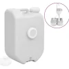 vidaXL Réservoir d'eau portable avec adaptateur 24 L gris