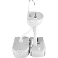 vidaXL Réservoir d'eau portable avec adaptateur 24 L gris